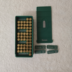 Ammo Can - 9mm - 52 rounds/Three magazines of of 17 rounds, plus 1