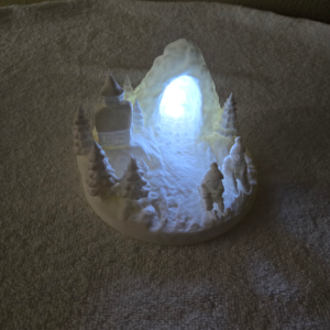 Snowed in hill with sledders