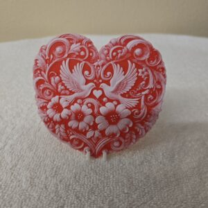 Valentines Day Heart with Two Doves